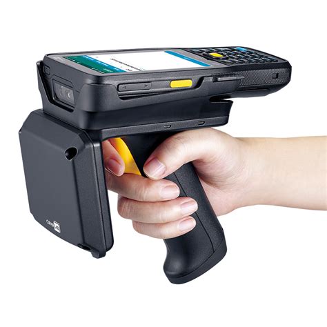 mobile rfid card reader|rf scanner with label printer.